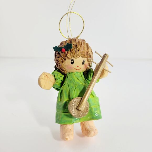 Vintage Paper Mache Angel Christmas Ornament - Picture 1 of 4
